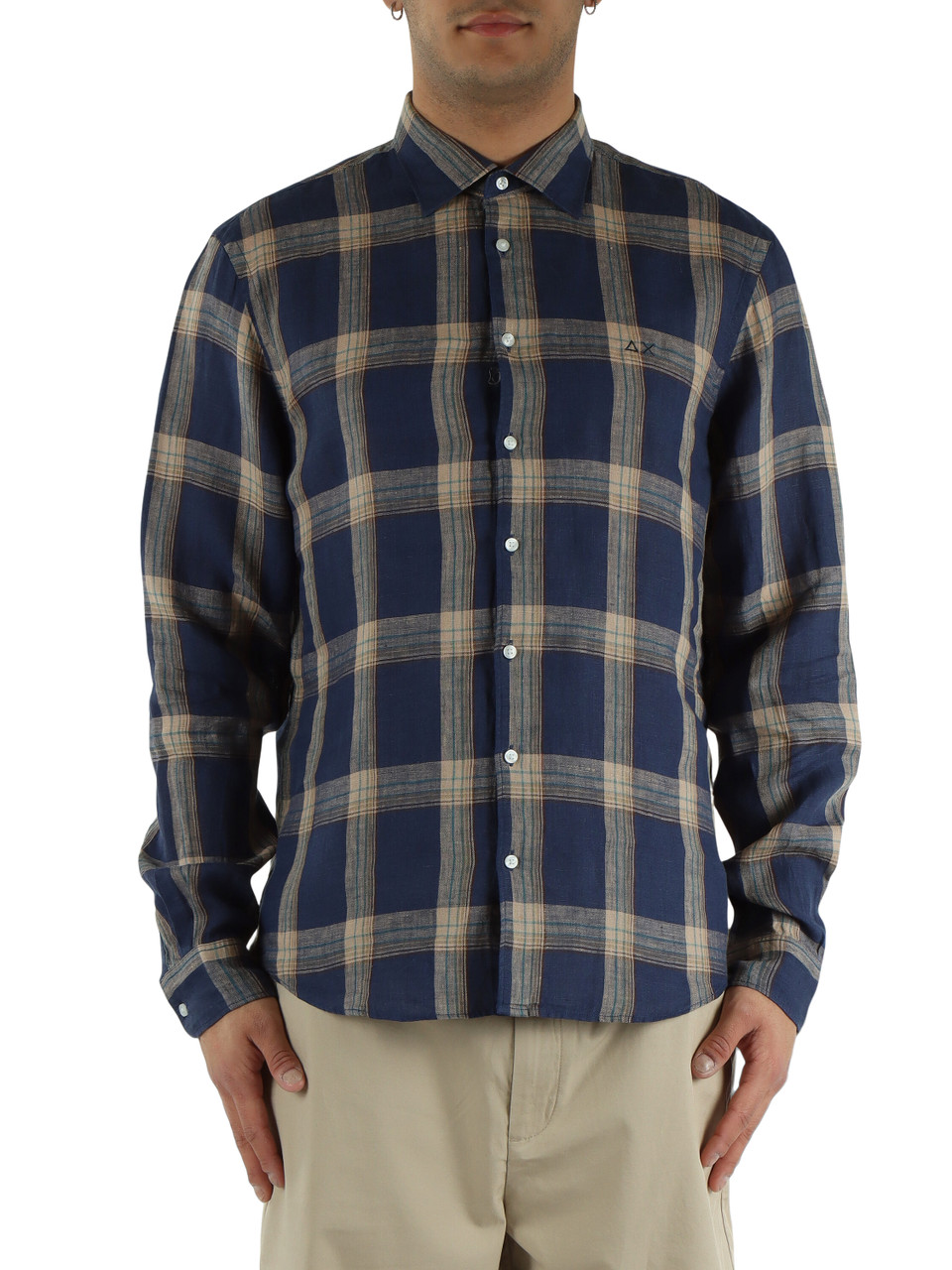 BLU | Camicia a quadri in lino