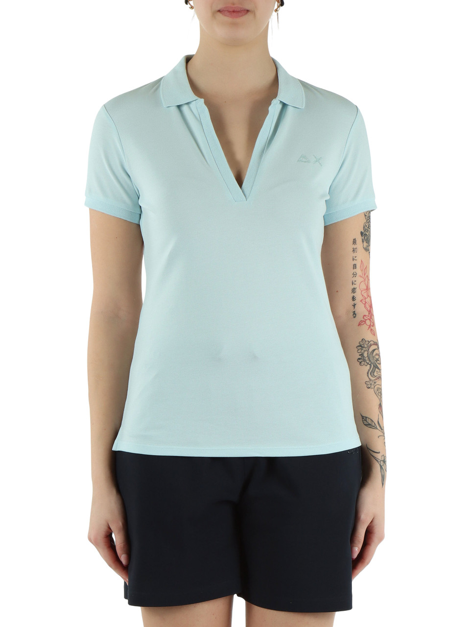 CELESTE | Polo derby in cotone piquet stretch