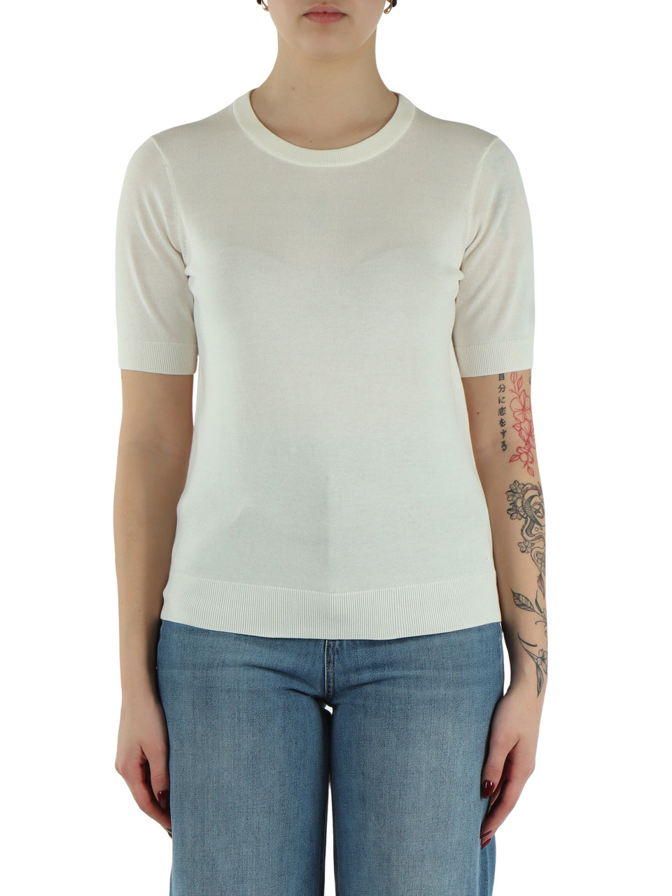 PANNA | Maglia girocollo in cotone a manica corta