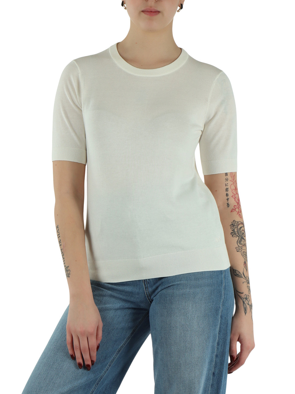 PANNA | Maglia girocollo in cotone a manica corta