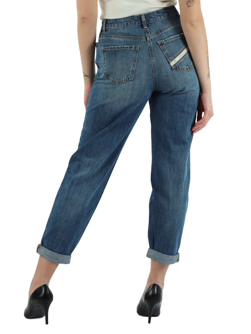BLAU | Fünf-Taschen-Jeanshose in Ei-Form