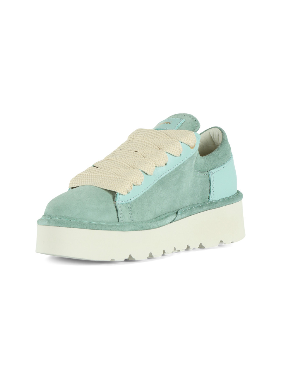 VERDE ACQUA | Scarpa stringata in suede P003