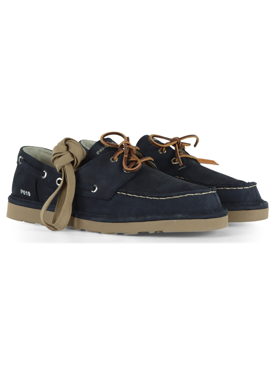 Dunkelblau | Schnürschuhe aus Nubukleder P019