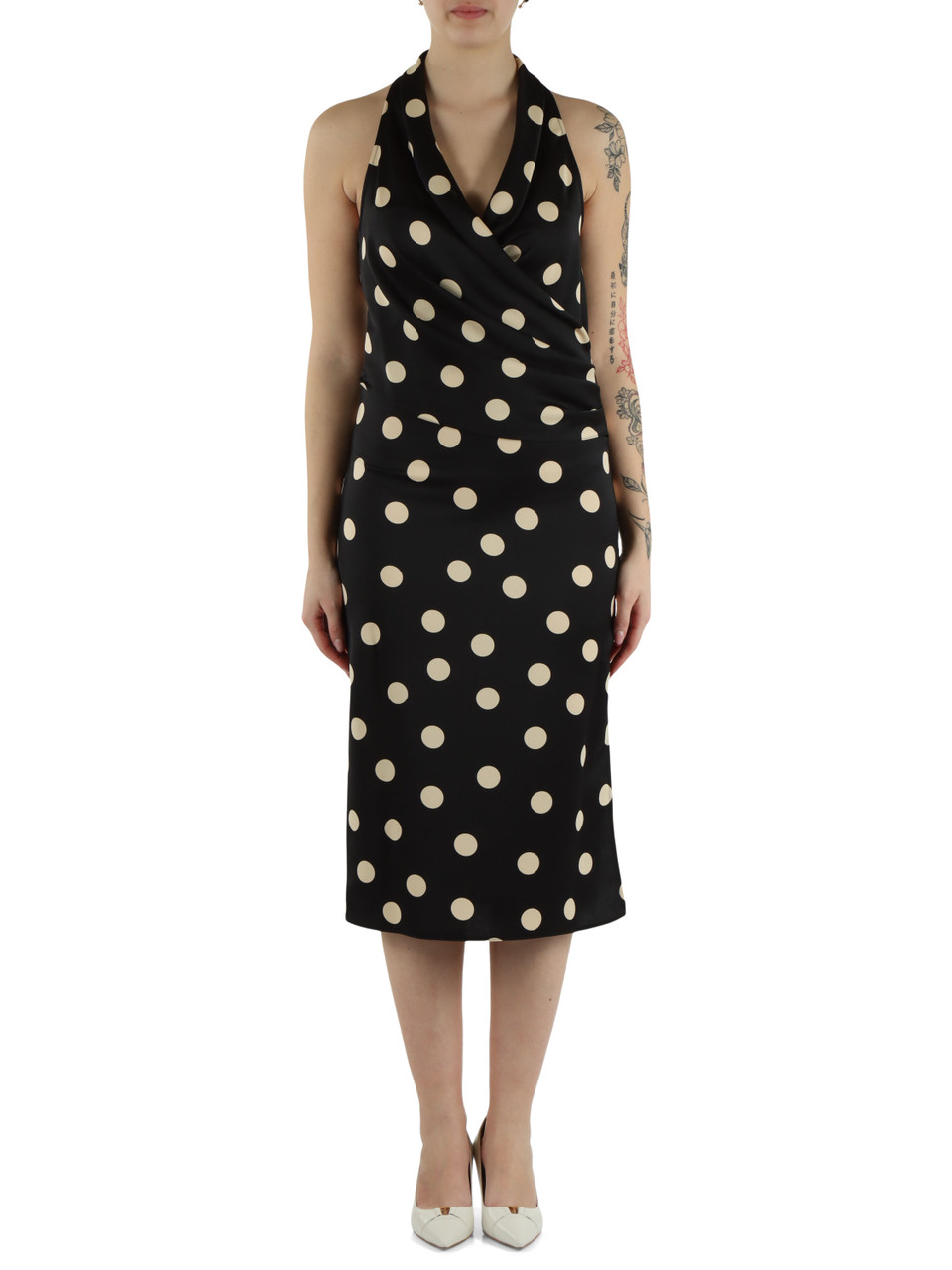 NERO | Abito in satin stampato GRAMMO