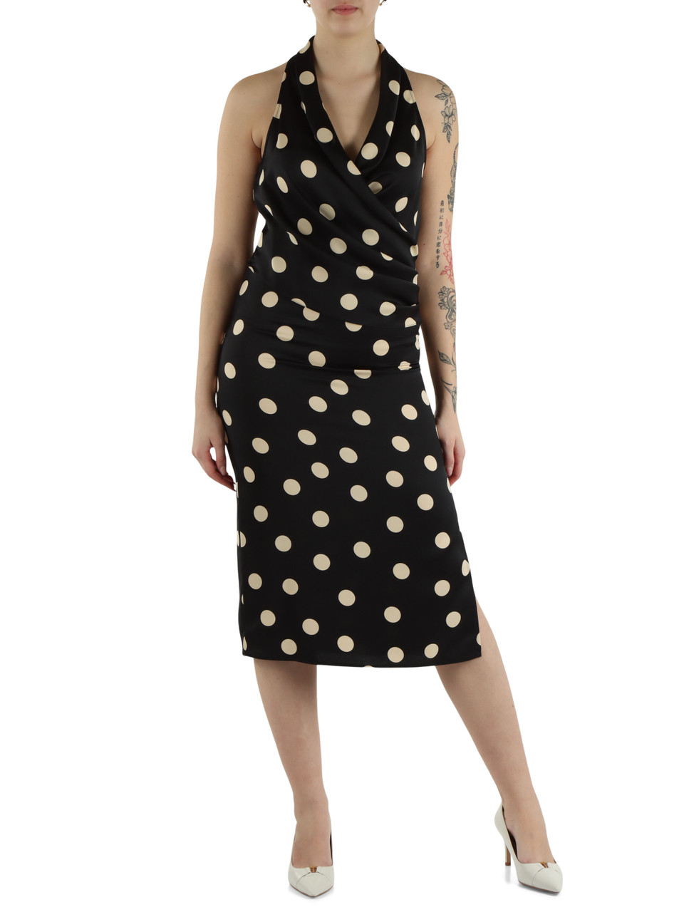 NERO | Abito in satin stampato GRAMMO