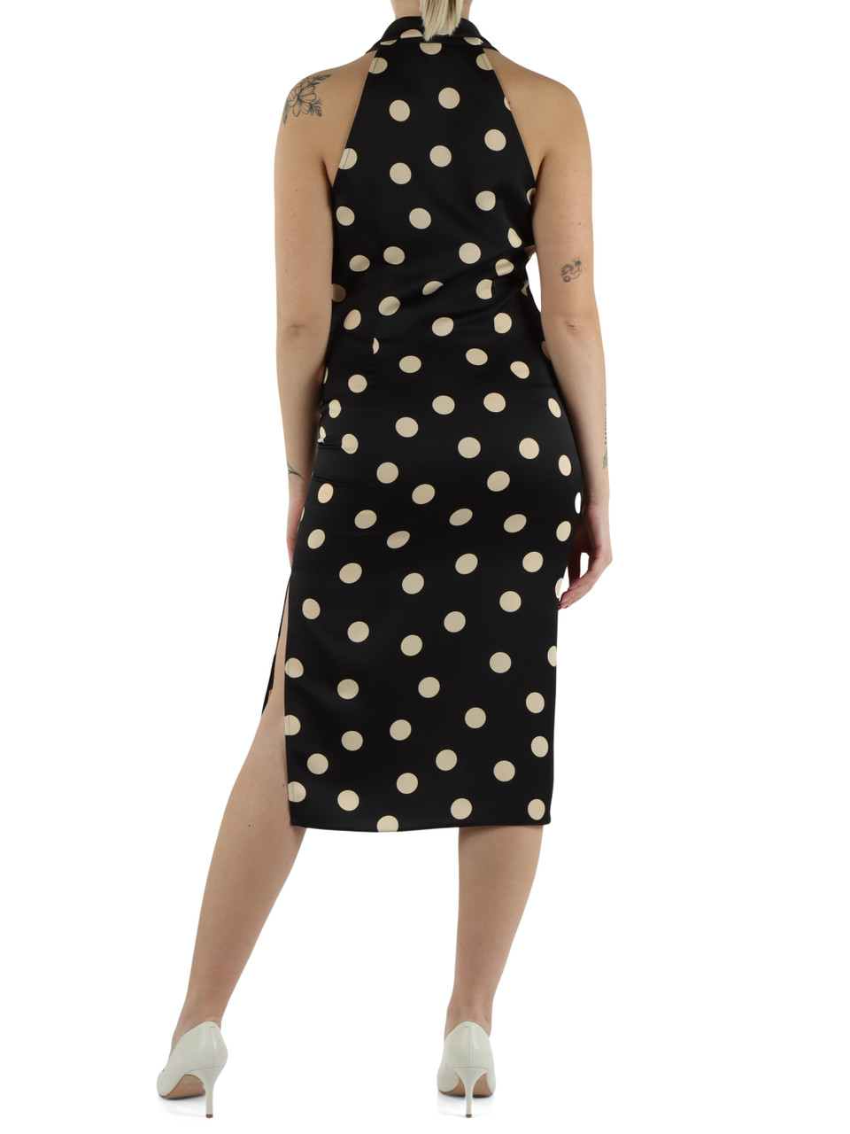 NERO | Abito in satin stampato GRAMMO