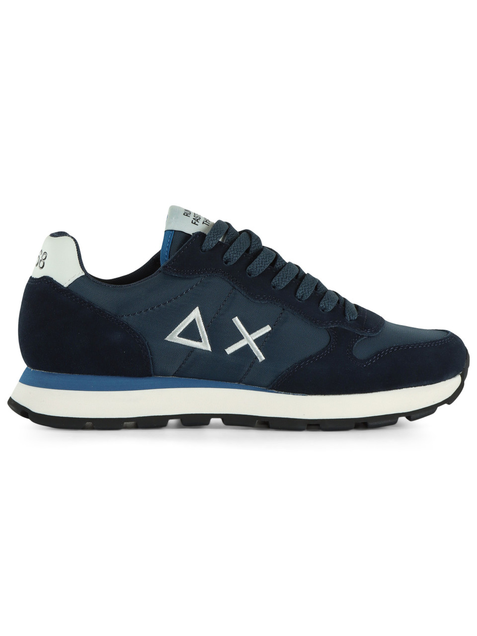 BLU SCURO | Sneakers in pelle e tessuto TOM SOLID