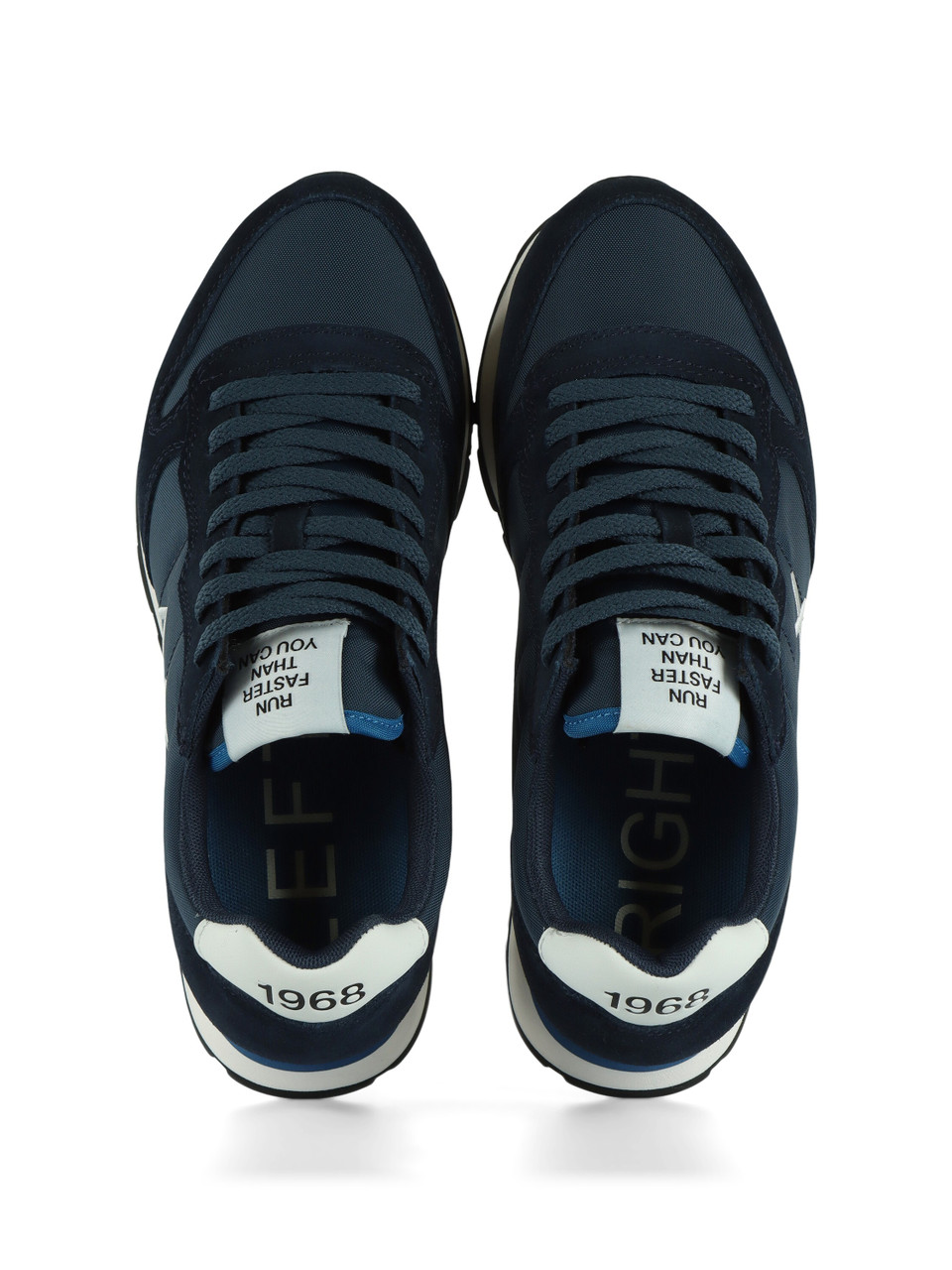 BLU SCURO | Sneakers in pelle e tessuto TOM SOLID