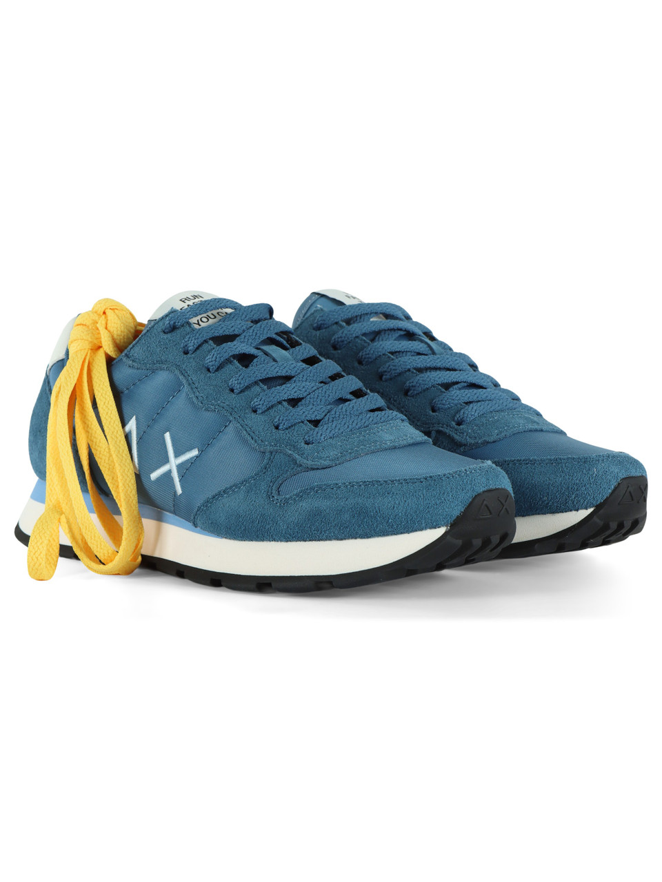 BLU CHIARO | Sneakers in pelle e tessuto TOM SOLID