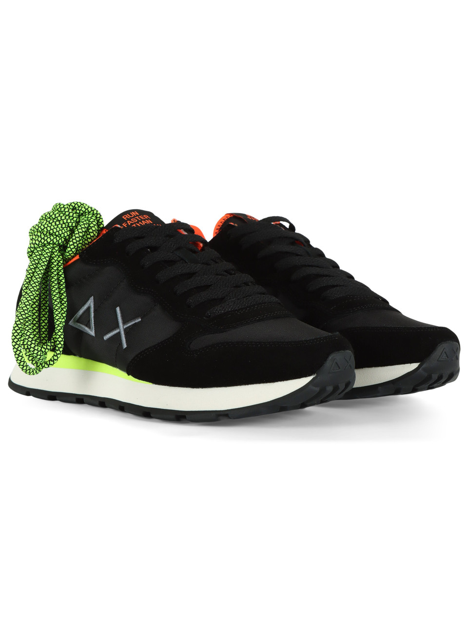 NERO | Sneakers in pelle e tessuto TOM FLUO