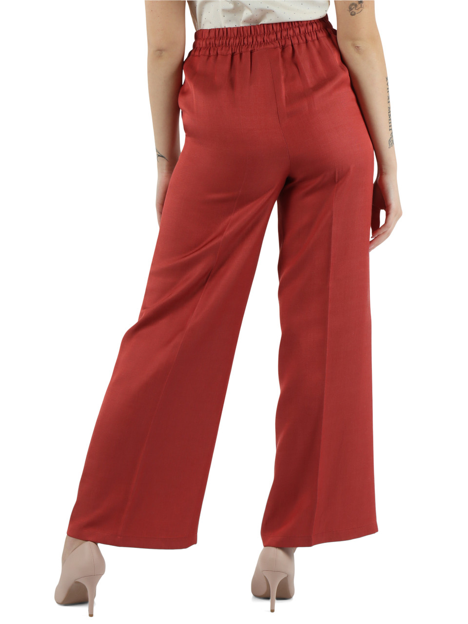 CORALLO | Pantalone in twill di viscosa e lino PACCHE