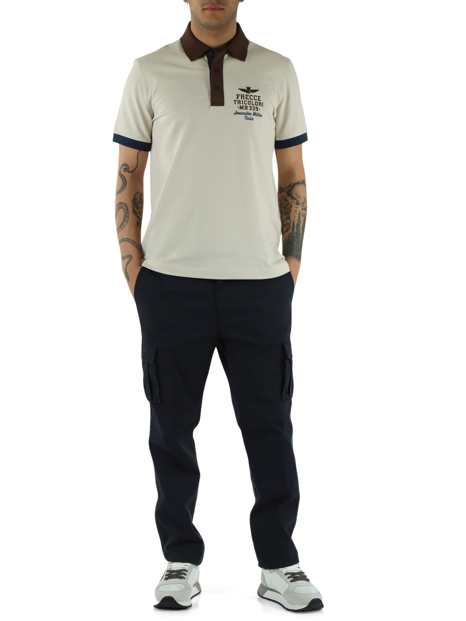 BEIGE | Polo regular fit in cotone stretch