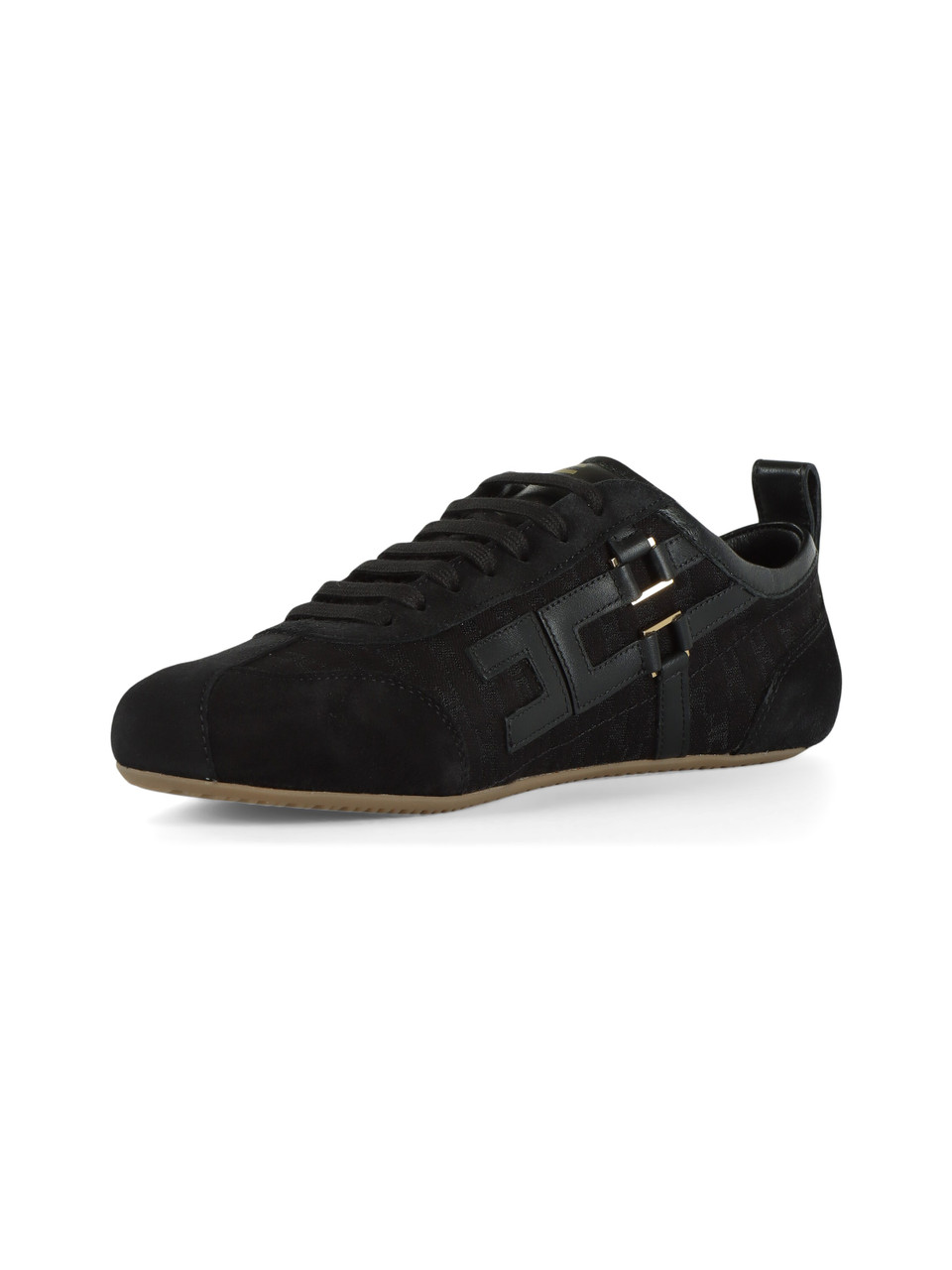 NERO | Sneakers in pelle e tessuto jacquard