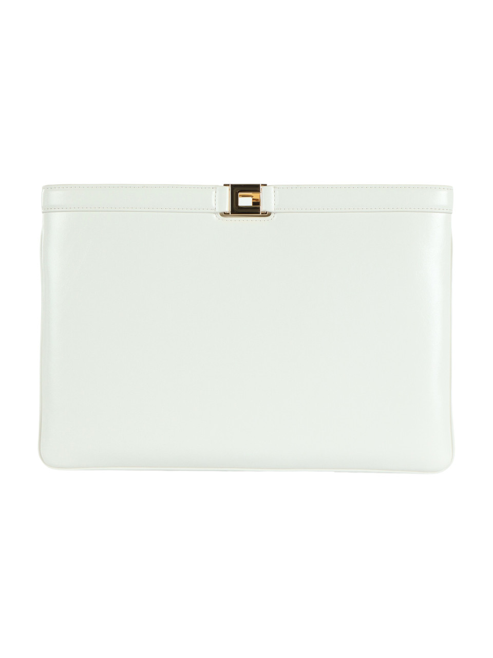 BIANCO | Borsa a busta effetto naplak