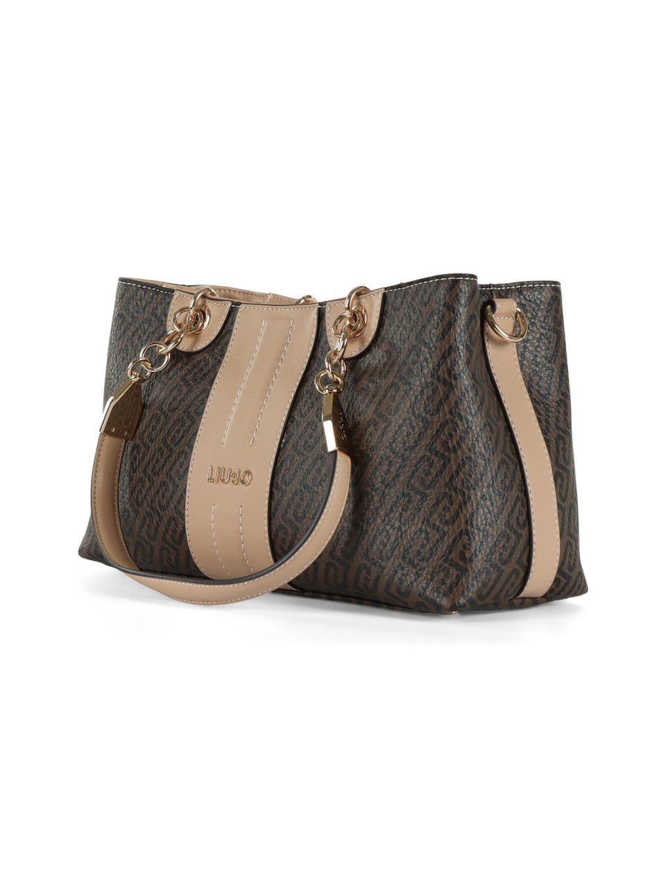 MARRONE | Borsa EMATITE Tote Small con stampa logo