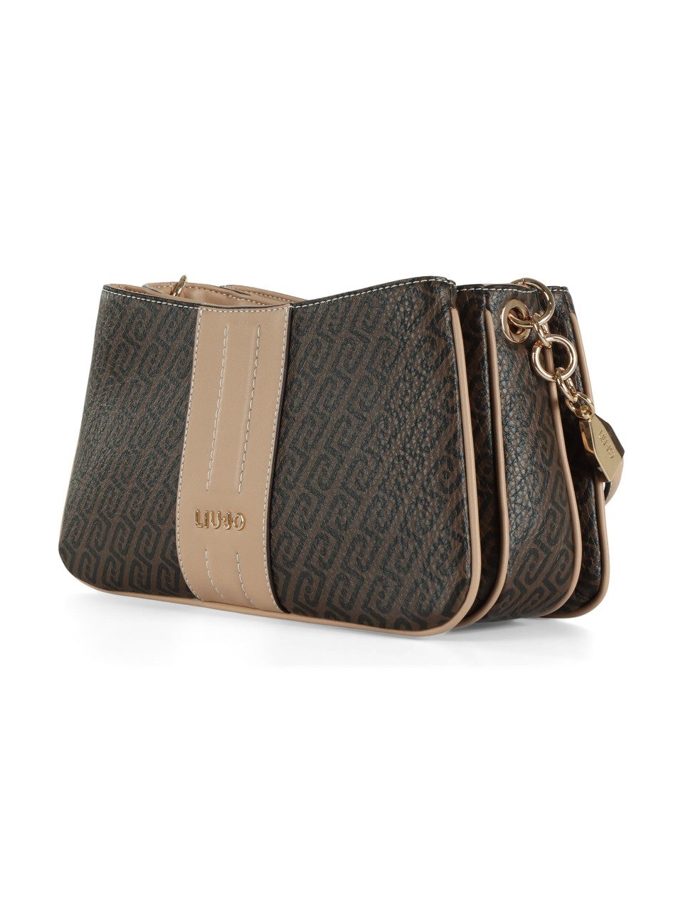 MARRONE | Borsa a tracolla EMATITE Small con stampa logo