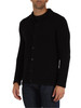 NERO | Cardigan camicia in misto lana merinos Zegna Baruffa Lane Borgosesia