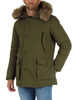 VERDE | Giaccone stile parka NEW CAMPIGLIO con dettaglio in pelliccia
