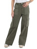 VERDE MILITARE | Pantalone cargo gamba larga in cotone