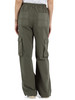 VERDE MILITARE | Pantalone cargo gamba larga in cotone