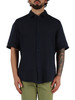 BLU SCURO | Camicia manica corta regular fit in lino