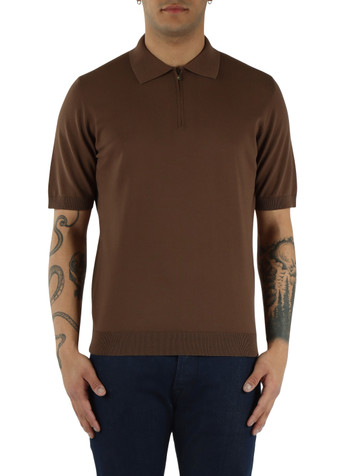 MARRONE | Polo in maglina di cotone