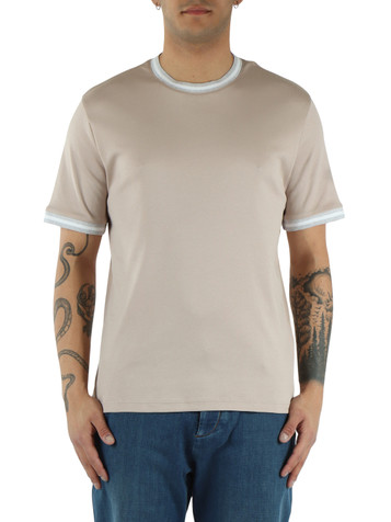 CIPRIA | T-shirt in cotone Giza con inserti a contrasto