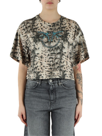 BEIGE | T-shirt cropped in cotone TERNI