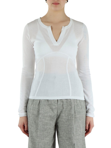 WEISS | Viscose- und Baumwollpullover ASTEROIDE