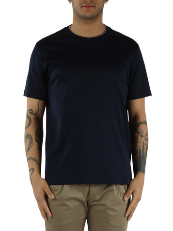 BLU SCURO | T-shirt in cotone Aqua Touch