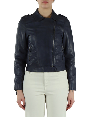 BLU | Giacca chiodo in pelle CICLONE