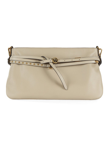 BEIGE | Borsa a spalla in pelle BELT BAG CLASSIC