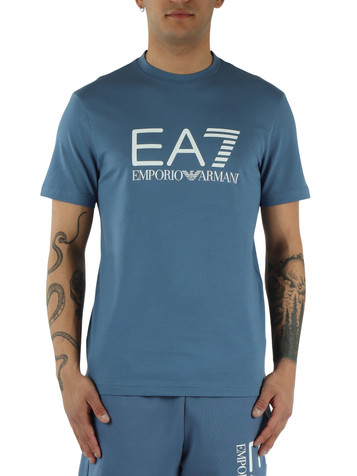 BLU CHIARO | T-shirt slim fit in cotone con stampa logo