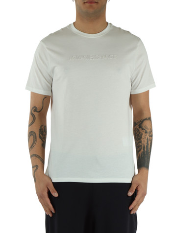 OFF WHITE | T-shirt slim fit in cotone con scritta logo a rilievo