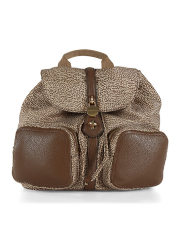 MARRONE | Zaino Medium Poche in tessuto OP