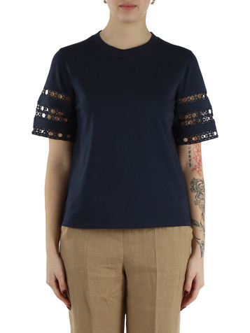 BLU | T-shirt in cotone APE con inserti a contrasto