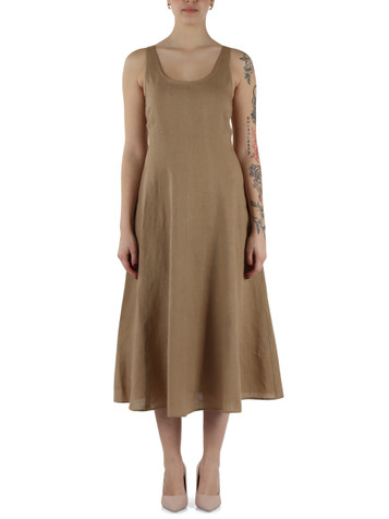 KAMEL | Ausgestelltes Midikleid aus Leinen CINEMA