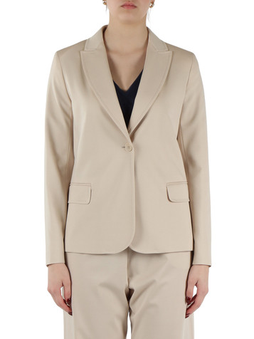 BEIGE | Giacca punto Milano di lyocell e viscosa CARBONE