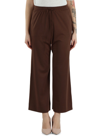 MARRONE | Pantalone MODICO in misto viscosa e lyocell