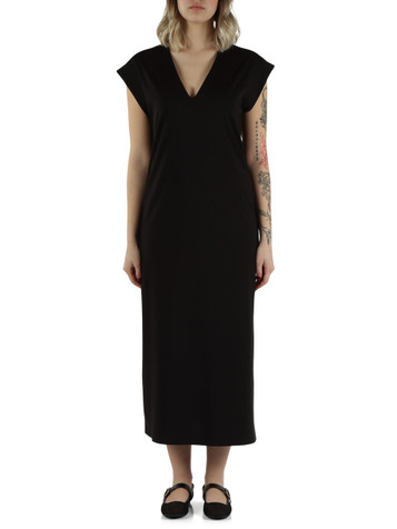 SCHWARZ | Midi-Kleid MIRTO aus Lyocell- und Viskosemischung