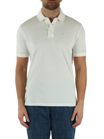BIANCO | Polo Essential regular fit in cotone piquet