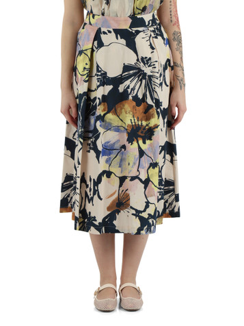 CIPRIA | Gonna stampata in popeline di cotone