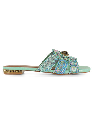 VERDE ACQUA | Sandali in tessuto CHELSEA WOVEN FLAT SDL