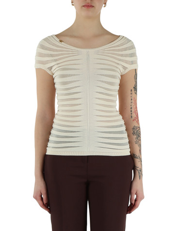 PANNA | Top in filato di cotone e viscosa