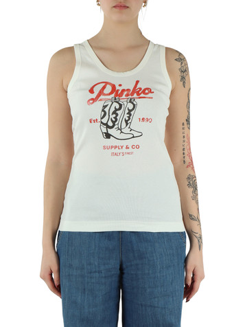 OFF WHITE | Canotta in cotone a costine BUNDRIO