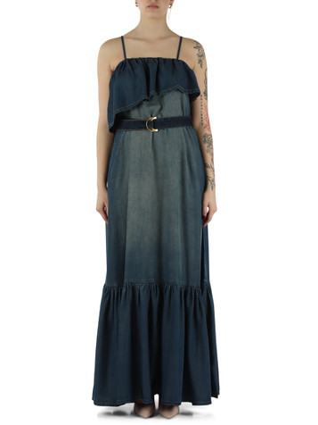 BLU | Abito lungo in denim di lyocell CHIARODILUNA