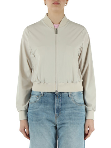 BEIGE | Giubbino bomber PERFORMING in microfibra stretch