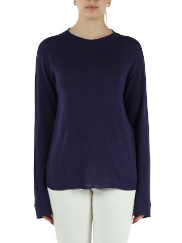 VIOLA | Maglia in viscosa con placca logo