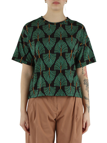VERDE | T-shirt oversize in jersey di viscosa stretch