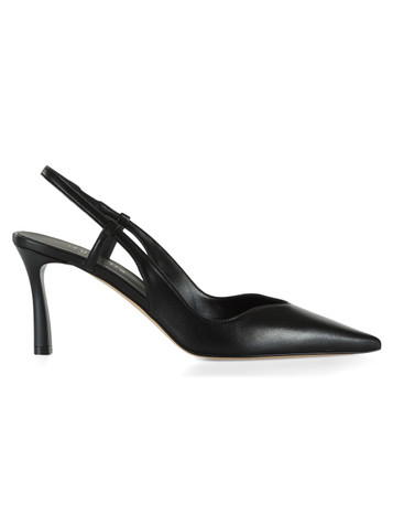 NERO | Scarpe slingback in pelle con tacco